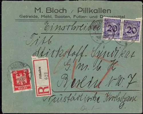 602008 | Ostpreussen, Brief der Firma M. Bloch, Judaica  | Pillkallen (Pillkallen OP), -,