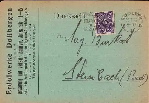 602070 | Postkarte mit Firmenlochung Perfin der Erdölwerke Dollbergen  | Uetze (W - 3162), Lehrte (W - 3160),