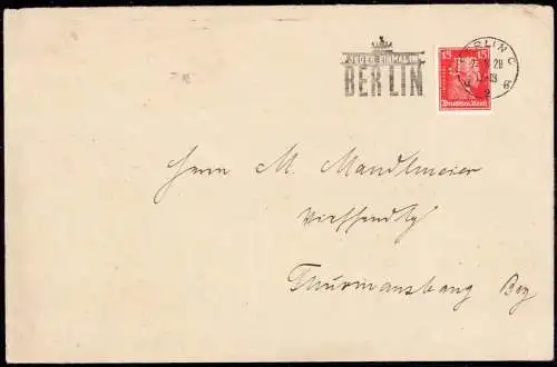 602083 | Brief mit Firmenlochung Perfin der Firma Joseph Rothenberg, unter den Linden, Judaica ? | Berlin (W 1000)