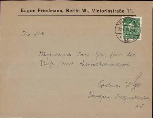 602106 | Brief der Firma Eugen Friedmann, Victoriastr. Judaica  | Berlin (W - 1000), -,