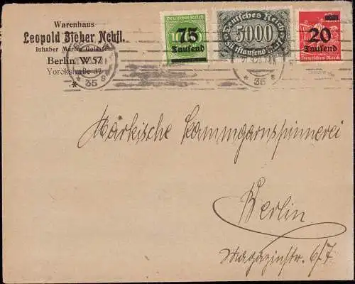 602124 | Brief des Warenhaus Leopold Sieber Nachf, Martin Goldstein, Kaufhaus, Judaica Yorkstrasse  | Berlin (W - 1000),