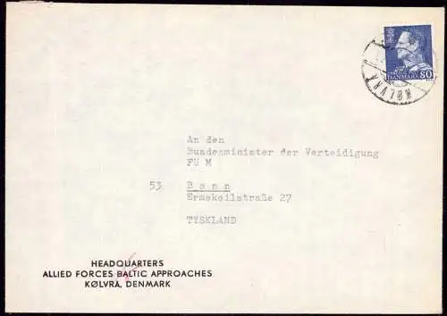 602154 | Dienstbrief des Haedquarters Allied Forces Baltic Approaches in Kolvra, Dänemark  | -, -,