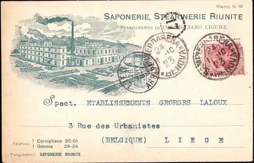 602188 | Werbung der Saponerie Stearinerie Riunite, Corniglianom Genua, Seife,  | -, -,