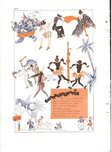 602252 | Charleston, 2 Seitige Karikatur aus der Zeitschrift "Das Magazin" 5 / 1929, Tanz, Rückseite bedruckt  |