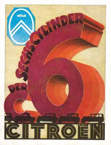602255 | Auto, Werbung (18x13,5cm)  aus der Zeitschrift "Das Magazin" 6 / 1929, Rückseite bedruckt, Citroen | Köln (W 50