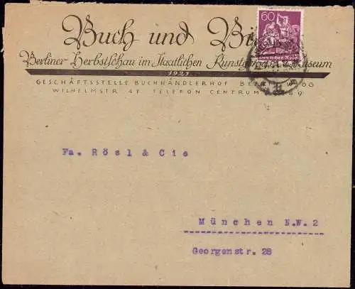 602320 | Brief der Herbstschau Buch und Bild im Kunstgewerbemuseum  | Berlin (W - 1000), -,