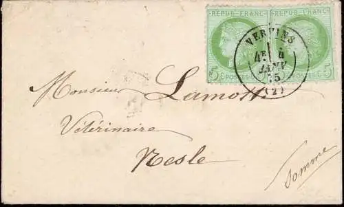 602331 | Kleinformatiger Damenbrief | Vervins; AISNE (F 02140 Frankreich)