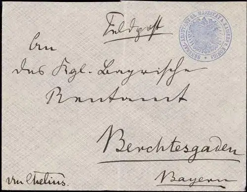 602377 | Feldpostbrief des General Adjudant seiner Majestät des Kaisers und Königs, Behrenstrasse  | Berlin (W - 1000),