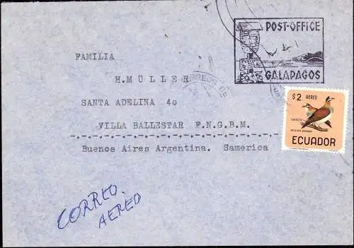 602378 | Bedarfsbrief von den Galapagos, Isla Floreana, Ecuador  | -, -,