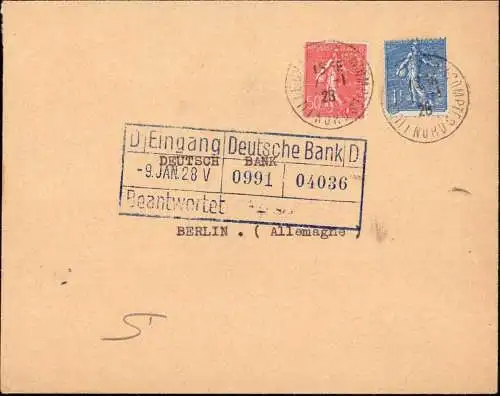 602382 | Brief mit Firmenlochung Perfin Credit Lyonnais, Bank  | Lille;Nord (F 59000 Frankreich), -,