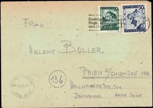 602403 | Brief aus dem Internierunslager Marcus W Orr, Zensur  | Salzburg (A - 5020 Österreich), -,