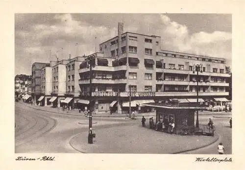 602468 | Ortsansicht, Wirteltorplatz, Kiosk  | Düren (W - 5160), -,