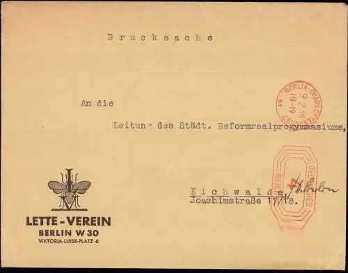 602558 | Frau, Frauenbewegung, Emanzipation, Brief mit Firmenlogo des Lette - Verein, Viktoria Luise Platz  | Berlin (W