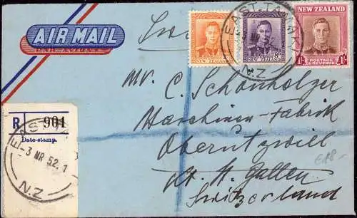 600181 | Dekoratives Einschreiben aus East Tamaki, Neuseeland  | -, -,