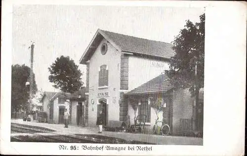 600275 | Ansichtskarte Bahnhof | Rethel;Ardennes (F 08300 Frankreich), Amagne;Ardennes (F 08300 Frankreich)