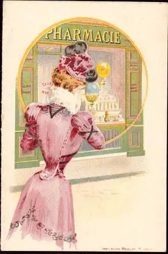 600284 | Klappkarte, Werbung Pharmacie  | Gap; Hautes Alpes (F 05000 Frankreich), -,