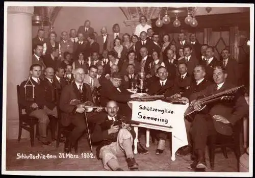 600304 | Gruppenfoto der Schützengilde 1932 | Semmering (A 2680 Österreich)