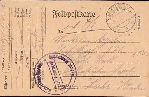 600324 | Feldpostkarte Inselkommandant | Wangerooge (W 2946)