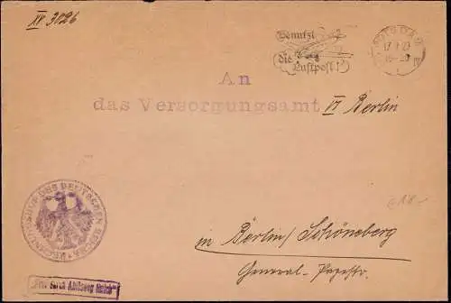 600355 | Dienstbrief, Frei durch Ablösung, des Rechnungshof des Deutschen Reichs  | Potsdam (O - 1500), -,