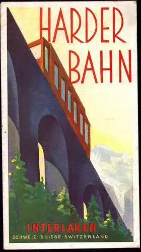 600480 | Eisenbahn, Prospekt der Harderbahn,  | Interlaken (CH - 3800 Schweiz), -,