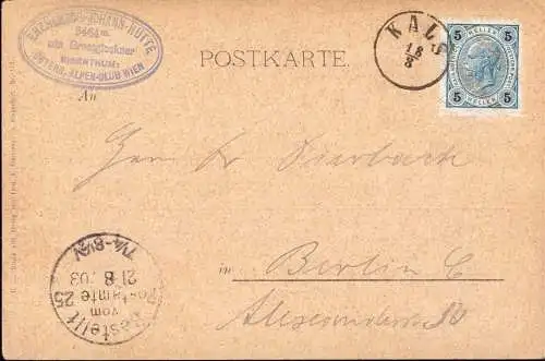 600505 | Ansichtskarte von der Erzherzog Johann Hütte | Kals a. Großglockner (A 9981 Österreich)