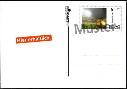 600525 | Ganzsache,Hier erhältlich, Muster mit Loch zum aufhängen, Pluskarte individuell  | -, -,