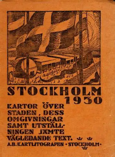 600608 | Schweden, Stadtplan zur Ausstellung für Architektur und Design 1930 | Stockholm