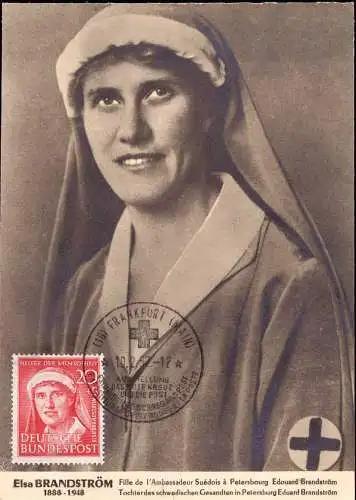 600699 | seltene Maximumkarte Elsa Brandström, Rotes Kreuz, Helfer der Menschheit, Medizin  | München (W - 8000), -,