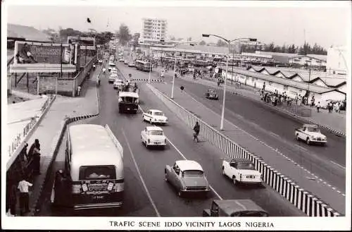 600726 | ca. 1960, Nigeria, City View, Ovaltine Plakat | Lagos