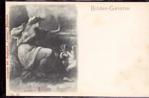 600882 | Bildganzsache Privat Stadtpost "Courier" Malerei, Ariadne, Antike Kulturen, Sagen, Griechenland  | München (W
