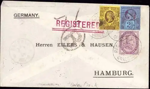 600894 | Brief der Deutschen Bank mit Firmenlochung, Perfin aus Grossbritanien | London