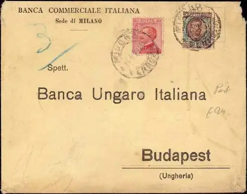 600895 | Brief mit Firmenlchung, Perfin der Banca Commerciale Italiana, Milano, Italia, Italien, Bank  |