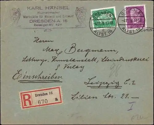 600950 | Brief des Kunstmalers Karl Hänsel  | Löbtau ; Dresden (O - 8010), -,
