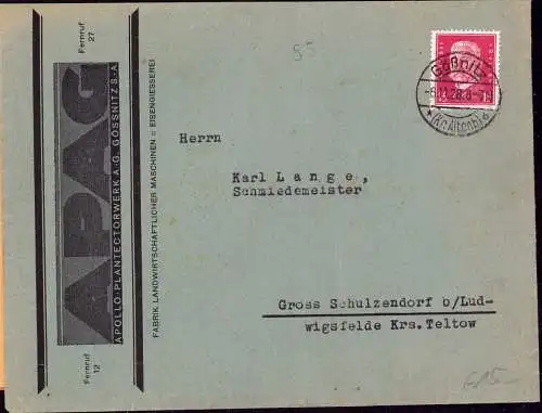 600964 | Werbung, Brief mit kompletten Inhalt des Apollo Plantectorwerk, Industrie, Technik, Landwirtschaft | Gößnitz (O
