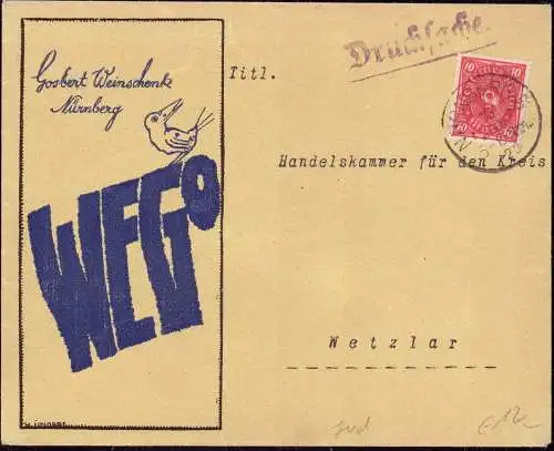 600965 | dekorativer Brief der Firma Gosbert Weinschenk, WEGO, Judaica  | Nürnberg (W - 8500), -,