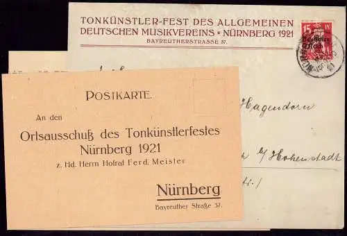 600985 | Brief des Tonkünstlerfest des Musikvereins mit Programm und kompletten Inhalt | Nürnberg (W 8500)