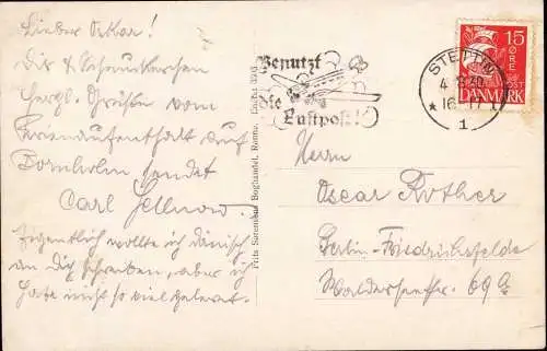 600993 | Schiffspost, Karte aus Rönne, Dänemark mit deutscher Entwertung | Stettin (Stettin Stadt Pommern), Bornholm