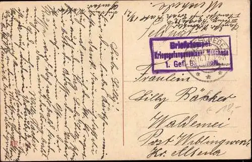 601001 | Feldpost 1. WK, Kriegsgefangenenpost POW aus dem Lager  | Meschede (W - 5778), -,