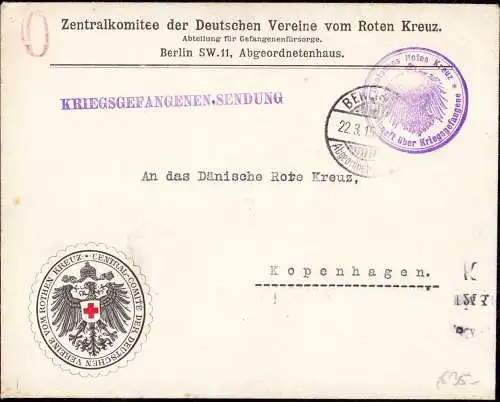 601031 | Kriegsgefangenenpost POW, mit Vignette vom Roten Kreuz aus dem Abgeordnetenhaus  | Berlin (W - 1000), -,