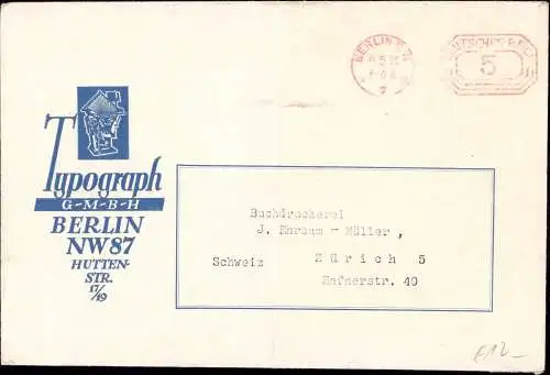 601046 | Dekorativer Brief der Firma Typograph G.m.b.H, Werbung, Druck, Firmenlogo  | Berlin (W - 1000), -,
