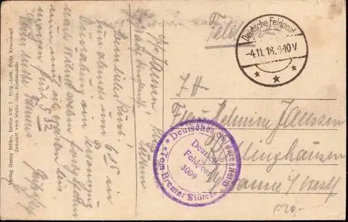 601082 | Feldpostkarte Deutsches Soldatenheim Dünaburg FP Nr. 3009, Lettland  | -, -,
