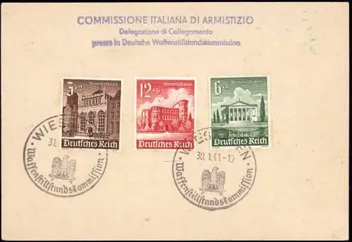 601133 | Souvenirkarte der Italienischen Deligierten bei der  Deutschen Waffenstillstandskommission 1941,  | Wiesbaden (