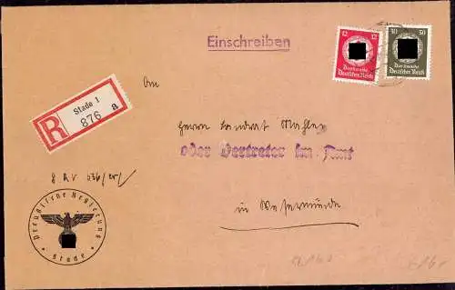 601399 | Dienstbrief per Einschreiben der preußischen Regierung | Stade (W 2160)