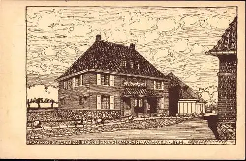 601447 | Postkarte von der Werkbund Ausstellung 1914, Serie 3 Nr. 3, R. S. signiert Julius Nitsche | Köln (W 5000)