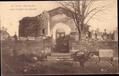 601518 | Ansicht, Militaria 1. WK, Ortsansicht, Zerstörungen  | Saint Jean les Buzy;Meuse (F 55400 Frankreich), -,