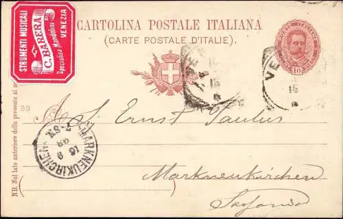 601646 | Kanzsache Musik Instrument Mandolini, Mandoline C. Barera Venezia, Venedig  | -, -,