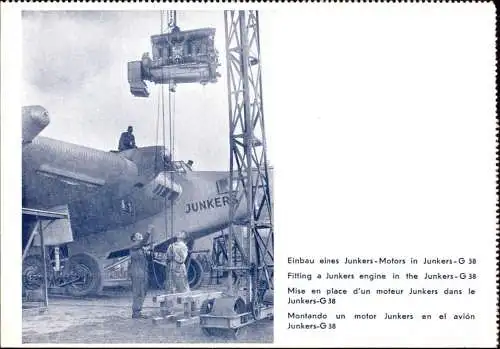 601744 | Flugzeug, Luftfahrt, seltene Werbekarte Junkers,  | Dessau (O - 4500), -,