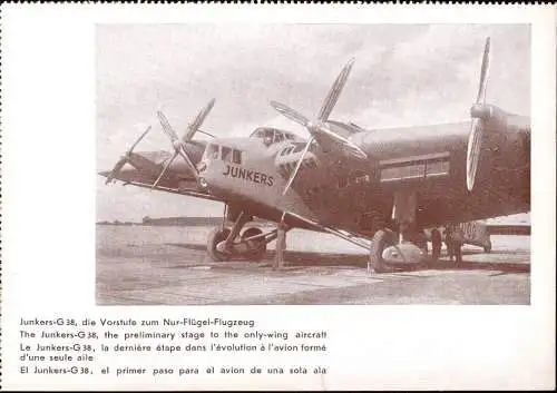 601752 | Flugzeug, Luftfahrt, seltene Werbekarte Junkers,  | Dessau (O - 4500), -,