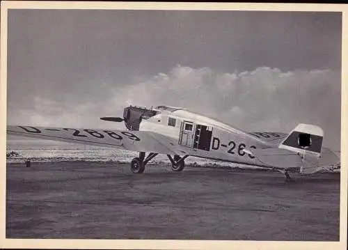 601783 | Flugzeug, Luftfahrt, seltene Werbekarte Junkers,  | Dessau (O - 4500), -,