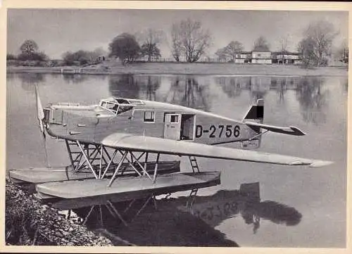 601784 | Flugzeug, Luftfahrt, seltene Werbekarte Junkers, Wasserflugzeug  | Dessau (O - 4500), -,